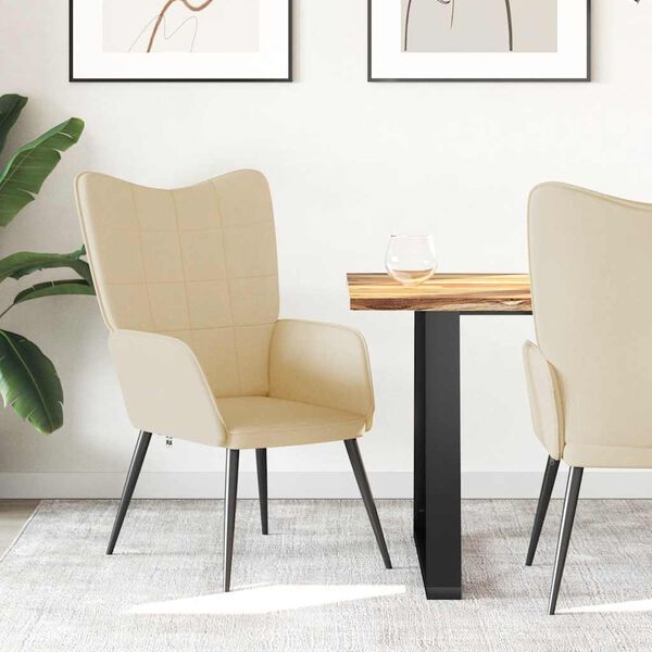 vidaXL Stol za spro&scaron;čanje krem blago