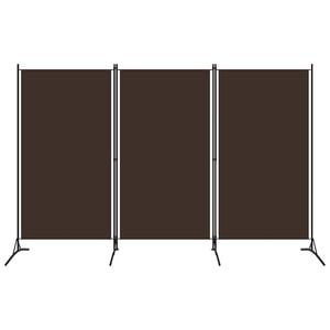 vidaXL Paravan 3-delni rjav 260x180 cm