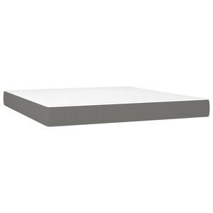 vidaXL Vzmetnica z žepkasto vzmetjo srednje trdote temno siva 183x213x20 cm blago