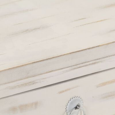 vidaXL Nočna omarica bela 40x30x50 cm iz trdnega mangovega lesa