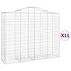 vidaXL Obokane gabion ko&scaron;are 11kosi 200x50x160/180 cm pocinkano železo