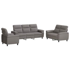 vidaXL Kavčna garnitura 3 pcs Taupe Blago