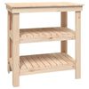 vidaXL Delovna miza 78,5x50x80 cm trdna borovina