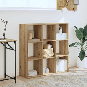 vidaXL Knjižna omara artisan hrast 102x32x102 cm inženirski les