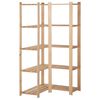 vidaXL 5-nadstropni kotni regal 82,5x82,5x170 cm trdna borovina