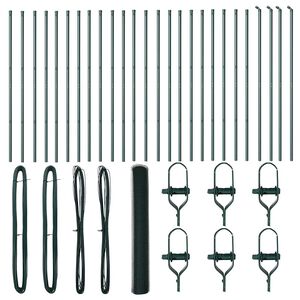 vidaXL Heksagonalna podpora za ograjo 50 x 1,4 m Jeklo s PVC premazom