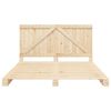 vidaXL Posteljni okvir z vzglavjem 200x200 cm trdna borovina
