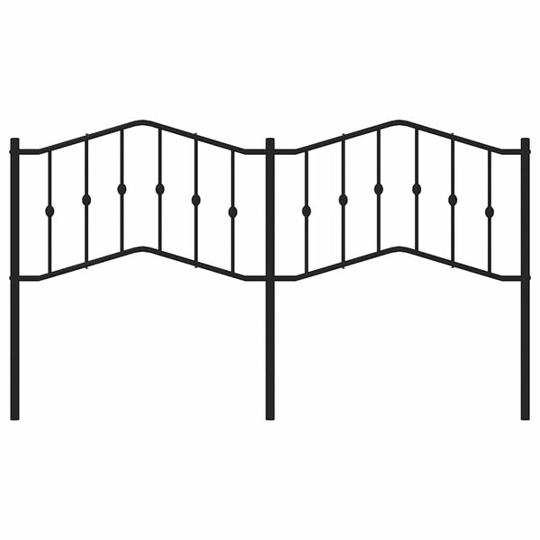 vidaXL Kovinsko nadomestno vzglavje črno 180 cm