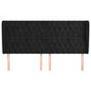 vidaXL Vzglavje z ušesi črno 203x23x118/128 cm žamet
