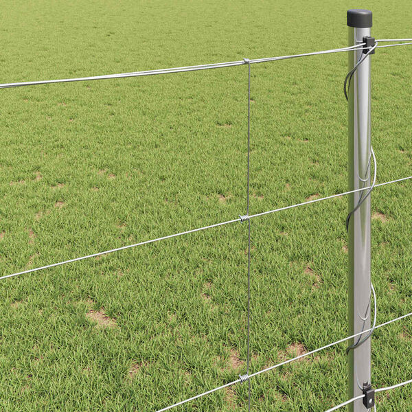 vidaXL Pašna ograja Siva 1 x 10 m Jeklo