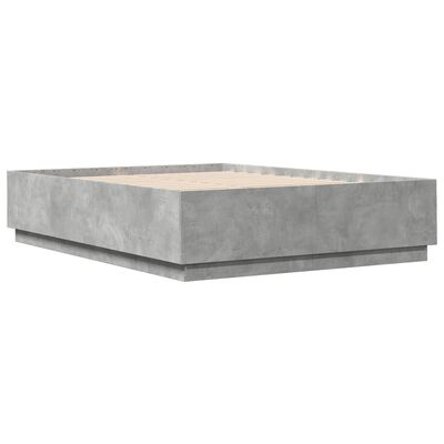 vidaXL Posteljni okvir betonsko siv 140x200 cm inženirski les