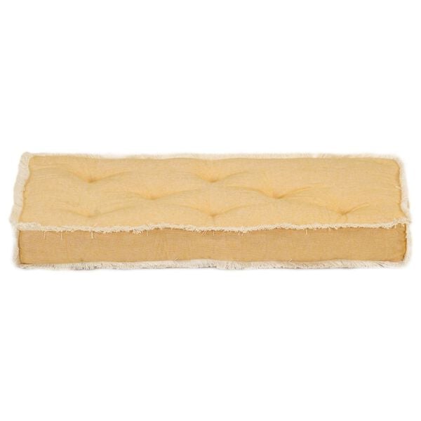 vidaXL Blazina za kavč iz palet rumena 73x40x7 cm