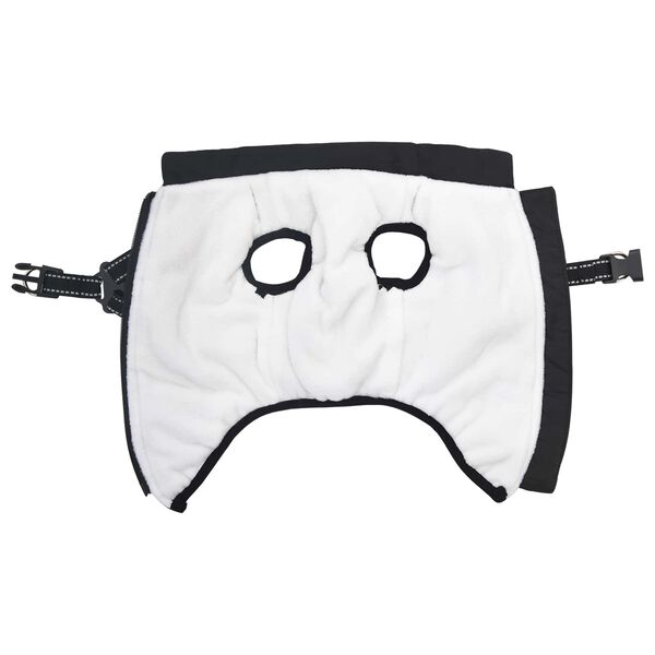 vidaXL Pasja jakna Črna L32 Flis in poliester