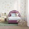 vidaXL Posteljica za malčke z vzglavjem Vijolična 70 x 140 cm Žamet
