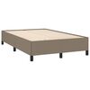 vidaXL Box spring postelja z vzmetnico LED taupe 120x190 cm blago