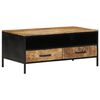 vidaXL Klubska miza Rjava 90 x 50 x 40 cm Trdna mango les in kovina