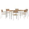 vidaXL Zunanja jedilnica 7 kos 200 x 90 x 75 cm