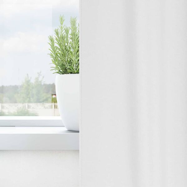 vidaXL Zavese za zatemnitev z obroči 2 pcs Svetlo bela 140 x 140 cm