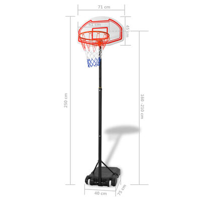vidaXL Prenosni košarkarski koš 250 cm