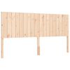 vidaXL Posteljni okvir z vzglavjem trden les