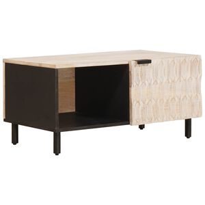 vidaXL Klubska miza Bela 80 x 50 x 40 cm Masiven les manga