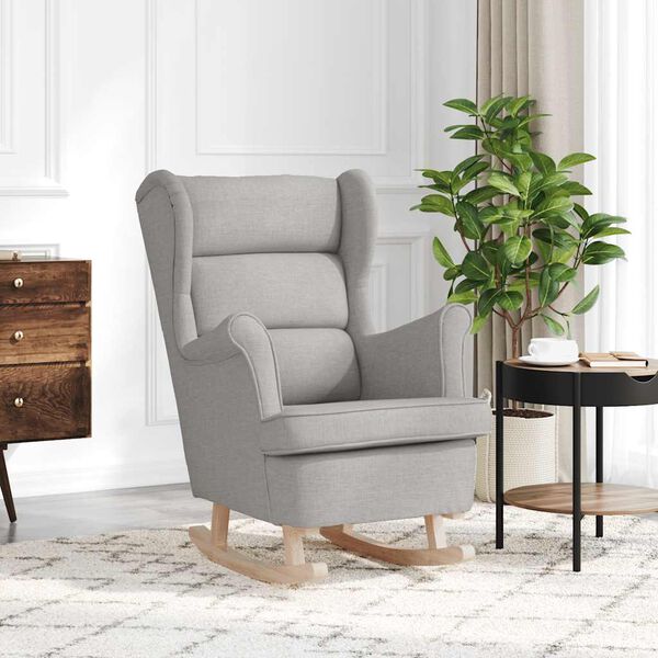 vidaXL Gugalni stol Cloud Grey 74x90x102 cm Tkanina