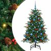 vidaXL Umestno božično drevo Zelena 150 cm PVC, kovina in plastika