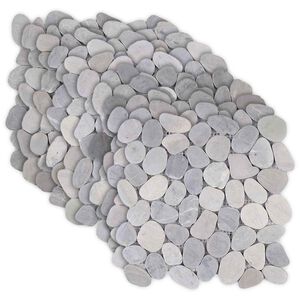 vidaXL Pebble plo&scaron;čice Siva 30 x 30 cm Rečni prod