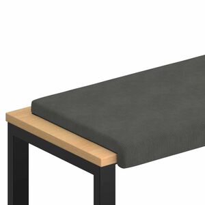 vidaXL Blazina za klop korduroy Temno siva Globina 35 cm