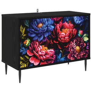 vidaXL TV omarica KIEL 69 x 33 x 50,5 cm Črni hrast Inženirski les