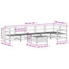 vidaXL Vrtna sedežna garnitura 7-delna impregnirana trdna borovina