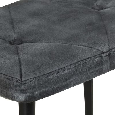 vidaXL Gugalni stol z naslonom za noge črno vintage platno