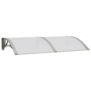 vidaXL Nadstre&scaron;ek za vrata siv 150x75 cm polikarbonat