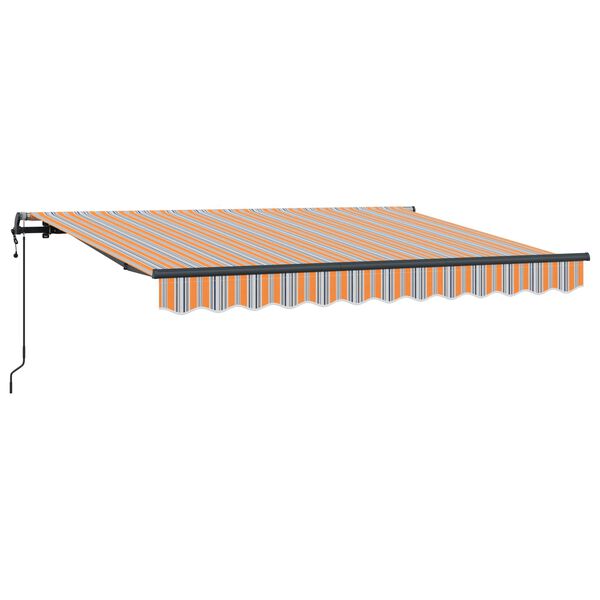 vidaXL Retraktilna tenda večbarvno 350 x 200 cm blago