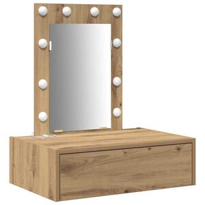 vidaXL Toaletna mizica Rjava 60 x 40 x 70 cm Konstruiran les