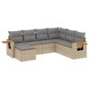 vidaXL Patio Sofa Set 7-sedežni Beige and Grey