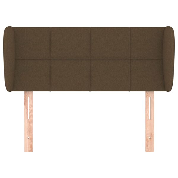 vidaXL Vzglavje z ušesi temno rjavo 93x23x78/88 cm blago