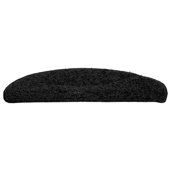 vidaXL Stopni&scaron;čne preproge 20 kosov 56x17x3 cm črne polkrožne