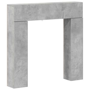vidaXL Okvir kamina Betonsko siva 102 x 18 x 100,5 cm Inženirski les
