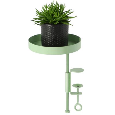 Esschert Design Pladenj za rastline z objemko okrogel zelen S