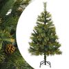 vidaXL Umetna novoletna jelka s storži 120 cm