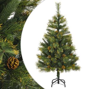 vidaXL Umetna novoletna jelka s storži 120 cm