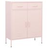 vidaXL Omara za shranjevanje roza 80x35x101,5 cm jeklo