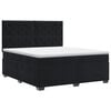 vidaXL Postelja boxspring z vzmetnico Črna 140 x 190 cm Žamet
