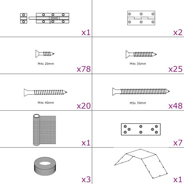 vidaXL Koko&scaron;njak 268x100x190 cm kovina