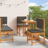 vidaXL Vrtnik Bistro Set 4 pcs Rjava Trden akacijev les