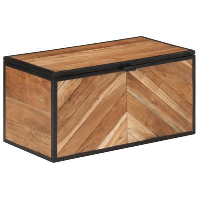 vidaXL Škatla za shranjevanje 60x30x30cm trden akacijev les in železo