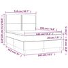 vidaXL Box spring posteljni z vzmetnico temno siv 140x190 cm blago