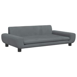 vidaXL Otro&scaron;ki kavč temno siv 100x54x33 cm žamet
