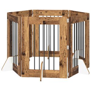 vidaXL Vrata za pse z stojali 6 pcs Star les 60 x 80 cm Inženirski les